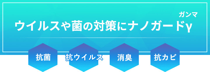 ウイルスや菌の対策にナノガードγ